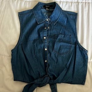 Women Cowgirl crop top, denim style